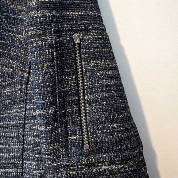 Karen Millen Navy Tweed Zip Up Jacket Size US 6 - Picture 8 of 10
